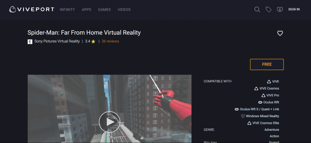 Spider-Man: Far From Home VR free