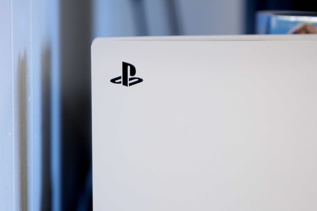 White PlayStation 4 on table